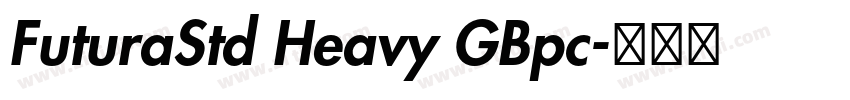 FuturaStd Heavy GBpc字体转换
